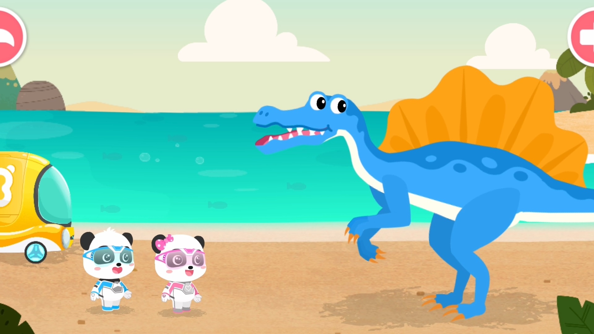 Малышки Панды Кики и Мюмю лечат Спинозавра