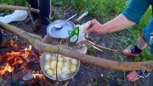 Варим шулюм из баранины и плов на костре. (на природе)