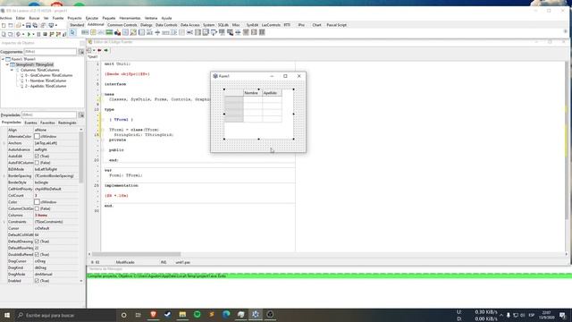 Botones StringGrid Lazarus смотреть онлайн
