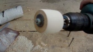 Как сделать шлифовальную насадку на дрель