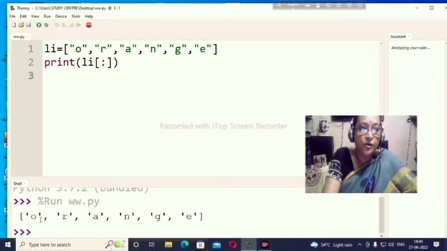 SLICE FUNCTION IN PYTHON #pythontutorial #youtubevideo #python #