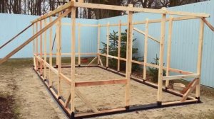 Каркас деревянной теплицы