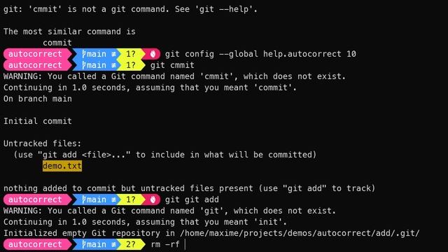 Protip Git #12 : autocorriger les commandes mal tapées смотреть онлайн