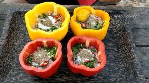 Delicious Cooking Chicken Egg in Bell pepper / Kdeb Cooking