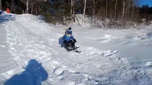 А вам слабо в 3 года кататься с высокой горки на снегокате?