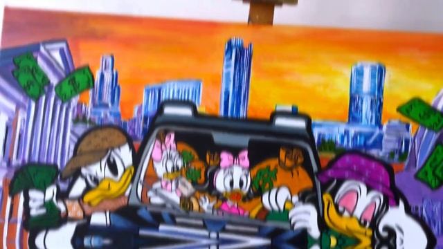 Картины ручной работы красками больших размеров на холсте | Стрит и поп-арт на заказ для интерьера смотреть онлайн