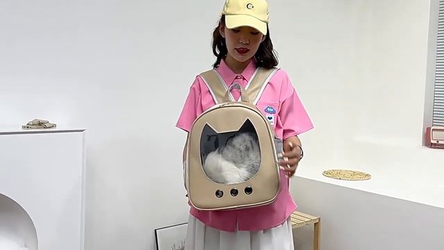 Рюкзак-переноска для кошек и собак 34х31х18 CosmoPet CP-35 смотреть онлайн