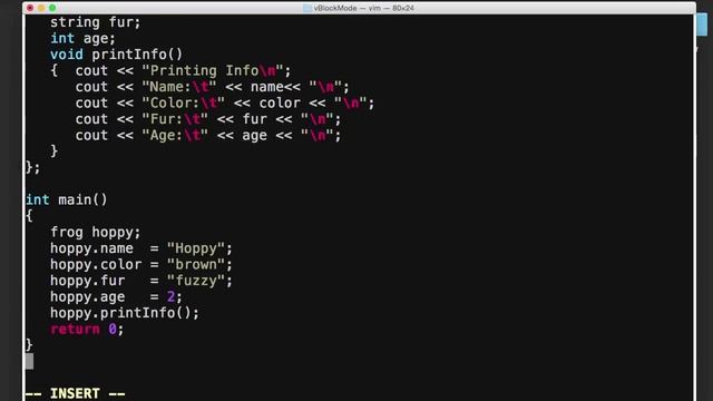 How to Select and Replace a Column of Code Using Vim Visual Block Mode