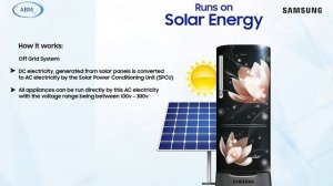 The all new Samsung Digital Inverter Refrigerator runs on home inverter and solar energy