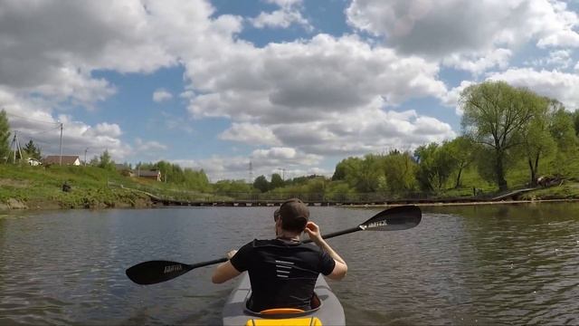 Прогулка на байдарке АМВ по реке Пахра в деревни Шестово смотреть онлайн