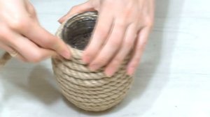 Что можно сделать из джутового каната?  // Ваза своими руками из банки