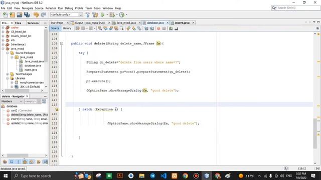 MS:4-Delete Java with Mysql смотреть онлайн