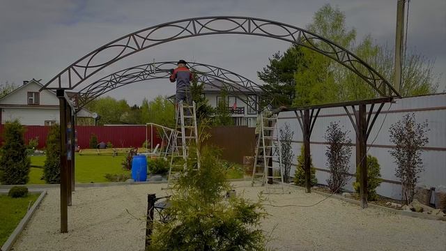 Навес на две машины 6х6 Спецкаркас