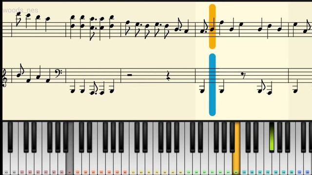 обучение пианино Чёрный плащ + ноты by piano смотреть онлайн