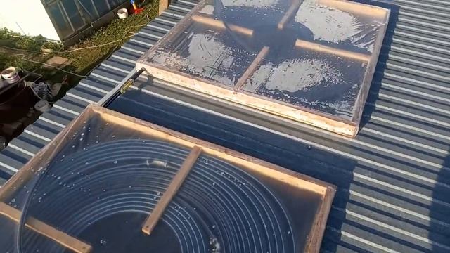 Нагрев воды в бассейне солнцем. ☀️Солнечный коллектор из ПНД трубы. смотреть онлайн
