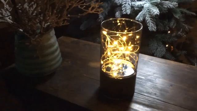 Мини светильник ВОЛШЕБНЫЙ СТАКАН, стекло, дымчатый, 15 WW LED, 8х15 см, таймер, батарейки 480048 смотреть онлайн