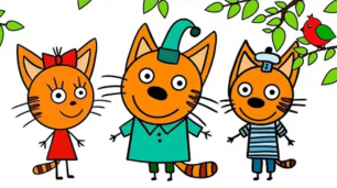 Как нарисовать Три кота из мультика / Рисунки и раскраски малышам / Мультики раскраски