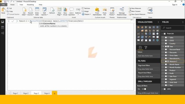 DATESYTD function (DAX) - DAX DATESYTD function In Power BI Desktop