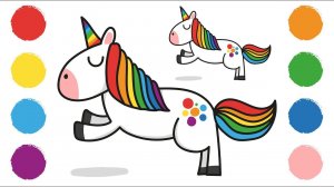 Как нарисовать ЕДИНОРОГА / Раскраска ЕДИНОРОГ Радуга / How to draw a UNICORN / Coloring UNICORN