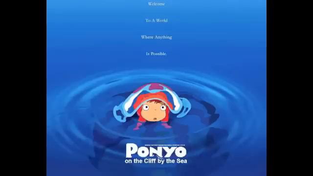 Ponyo on the Cliff by the Sea (Full Japanese Theme Song) смотреть онлайн