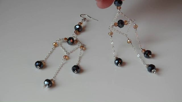 Серьги Чешское Стекло.Ручная Работа.Handmade Bohemian Glass Pendant Earrings