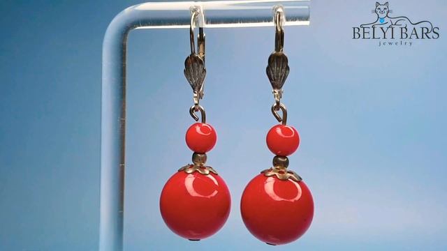 Серьги Коралл