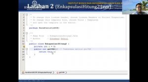 Aplikasi sederhana dengan Abstraction dan Encapsulation di Java Netbeans 8.2