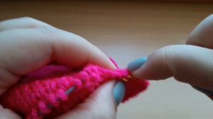 Варежки спицами для начинающих на двух спицах .