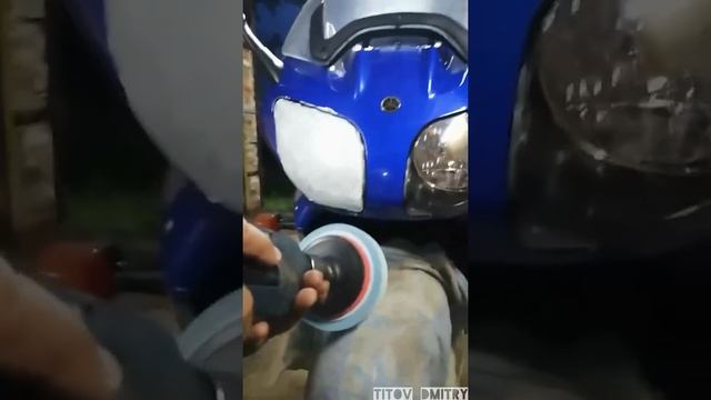Как отполировать фары на мотоцикле, Полировка фар, Yamaha FJR 1300