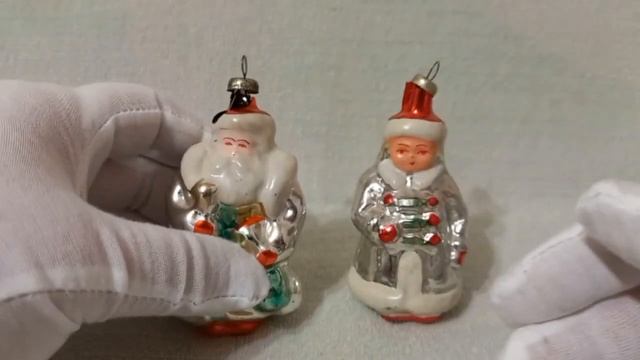 Елочные игрушки дед мороз и снегурочка
