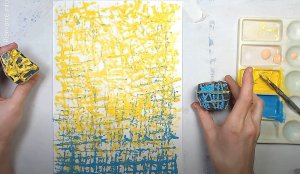 8. Как сделать фон при помощи камня и веревки