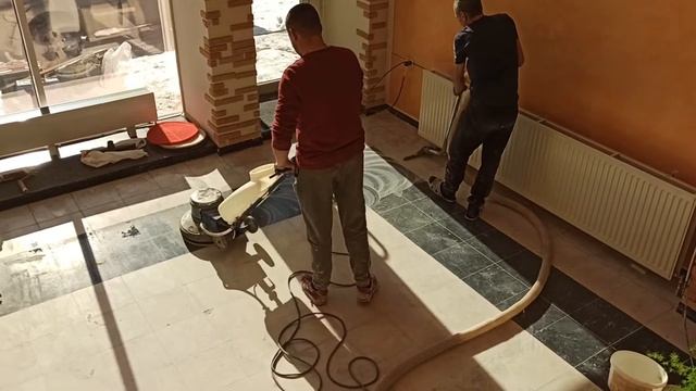 Полировка мрамора (образец работы).
