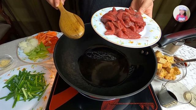 Жареный ТЫБИ (Тофу) с МЯСОМ и ОВОЩАМИ! КОРЕЙСКАЯ КУХНЯ Проще простого! #14