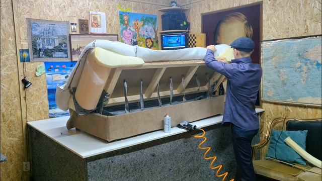 Перетяжка ДИВАН - КРОВАТЬ пошаговая инструкция