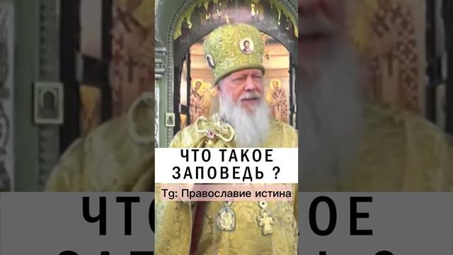 ЧТО ЗНАЧИТ ЗАПОВЕДЬ ❓ Епископ Августин #заповедь #православие #христианство