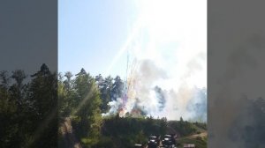 Дневной фейерверк на автомобильном шоу УРАЛ