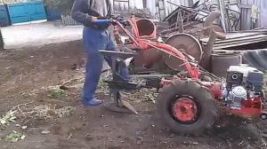 Мотоблок МТЗ-09Н вспашка тяжелой, уплотненной земли