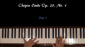Chopin Etude Op. 25, No. 1 Piano Tutorial SLOW