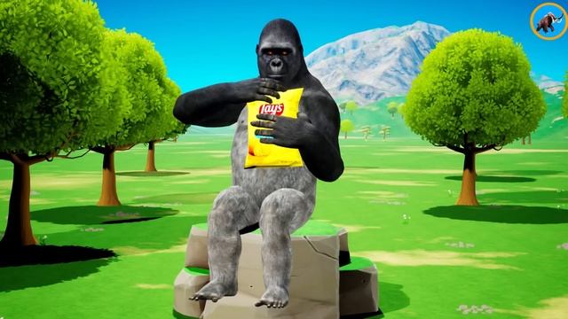 Mammoth Elephant Cow Tiger Gorilla Dinosaur vs Monster Lion ESCAPE ROOM CHALLENGE Animal Cage Game смотреть онлайн