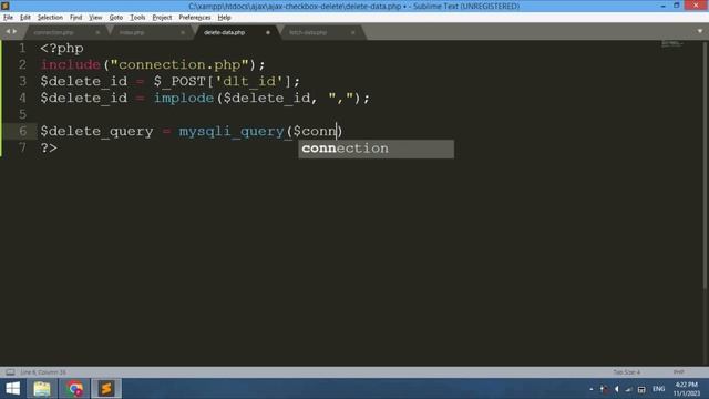 Delete Data using Checkbox with Select All option in PHP AJAX with Source Code