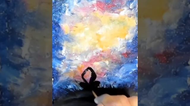 У каждого свой космос! Картина гуашью.