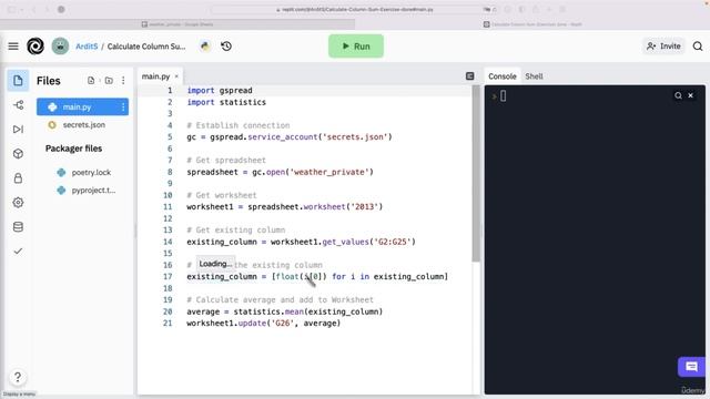 Calculate Column Mean (Solution) | Automate Everything with Python