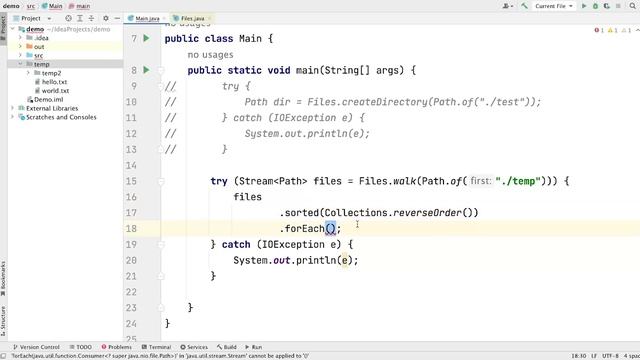 How to Delete Files and Folders Recursively Using Files Class in Java | File Handling in Java смотреть онлайн