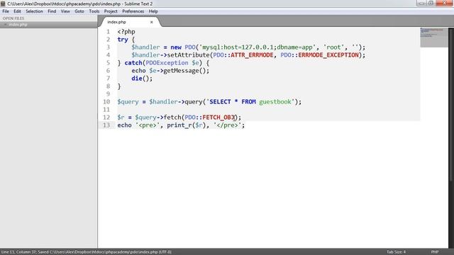 PHP Data Objects (PDO): Fetch types (Part 3/8)