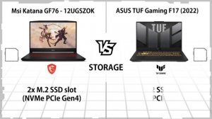 ASUS TUF GAMING F17 2022 VS MSI KATANA GF76-12UGSZOK