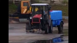 Прицеп ПККД-20 с поливомоечным оборудованием высокого давления. ПАО НПО Плавский.