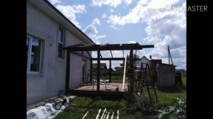 Терраса  к дому.  Фахверк. Крыльцо своими руками. Красивая веранда