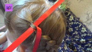 Как заплести косу с лентой! Коса карсет! How to braid a braid with a ribbon!