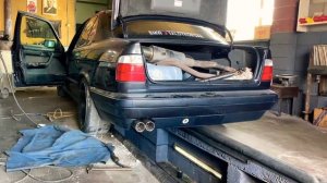 Bmw e34 525i exhaust прямоточный выхлоп