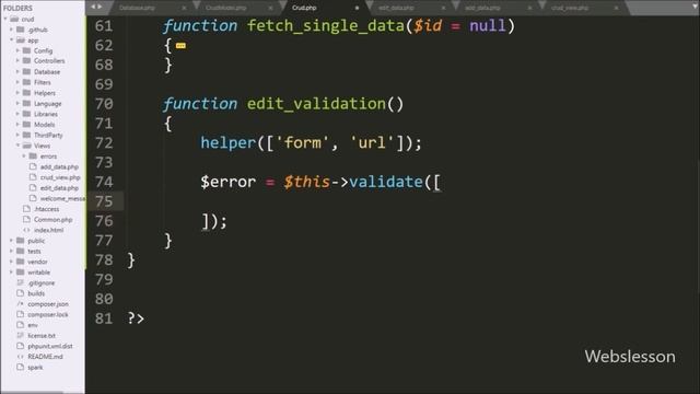 Codeigniter 4 CRUD Tutorial - Edit or Update Mysql Table Data